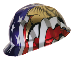 American Flag with Eagle Hard Hat